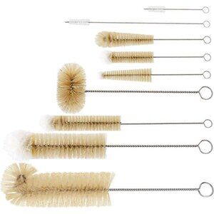 9 Pieces Bottle Brush Set, Long Handle Bottle Cleaner for Washing Narrow Neck